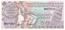 Burundi 50 Francs - Jeune Homme - Armoiries - 1991 - Série BM - P.28c