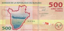 Burundi 500 Francs - Coffee, Crocodile - 2018 - UNC - P.50