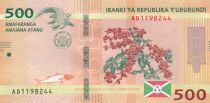 Burundi 500 Francs - Coffee, Crocodile - 2018 - UNC - P.50