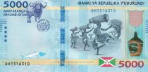 Burundi 5000 Francs - Danseurs - Carte du Burundi - 2018 - Série DH - P.53b