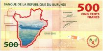Burundi New1.2015 500 Francs, Café - Crocodile 2015