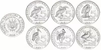 Burundi S�rie de 6 monnaies Oiseaux - 2014 - SPL