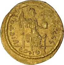 Byzance 1 Solidus, Justin II (565-578) - Constantinople assise
