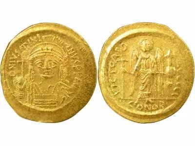 Byzance Justinian I - Gold Solidus, Facing Bust - 545 / 565 Constantinople