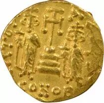 Byzantine Empire Constantine IV - Gold Solidus, Class IIIa - 674 / 681 Constantinople