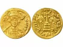 Byzantine Empire Constantine IV - Gold Solidus, Class IIIa - 674 / 681 Constantinople