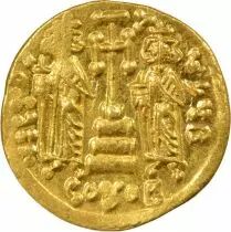 Byzantine Empire Constantine IV - Gold Solidus, Class IIIa - 674 / 681 Constantinople