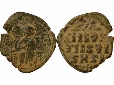 Byzantine Empire Follis, Anonymous, Class D - 1050 / 1060 Constantinople