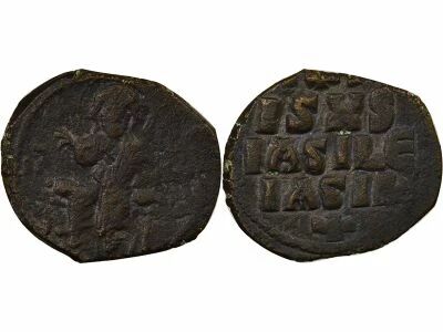 Byzantine Empire Follis, Anonymous, Class D - 1050 / 1060 Constantinople