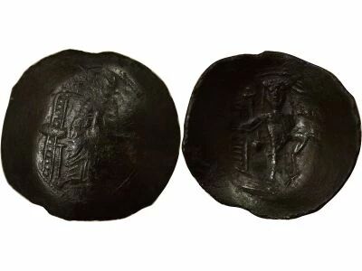 Byzantine Empire Isaac I - Aspron Trachy - 1185 / 1195 Constantinople