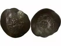 Byzantine Empire Isaac II - Aspron Trachy - 1185 / 1195 Constantinople