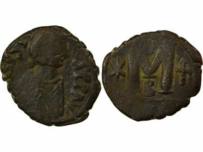 Byzantine Empire Justinian I - Follis - 518 / 527 Constantinople