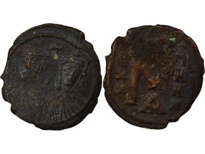 Byzantine Empire Leo III & Constantine V - Follis, Class III - 732  Constantinople