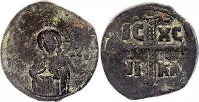 Byzantinisches Reich Michel IV - Follis, Anonyme, Classe C - 1034 / 1041 Constantinople