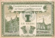 Calvados Billet 1 Franc - Chambres de Commerce de Caen et de Honfleur - Deuxi&egrave;me &Eacute;mission - 1915-1920 - S&eacute;rie A