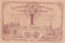 Calvados Billet 1 Franc Chambre de Commerce de Caen et de Honfleur - 1915-1920 - S&eacute;rie 0.02