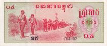 Cambodge 0.5 Riels (5 kak) - Soldats - 1975 - P.19a