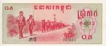 Cambodge 0.5 Riels (5 kak) - Soldats - 1975 - P.19a