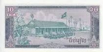 Cambodge 10 Riels - Femme - Caserne - 1987 - P.34