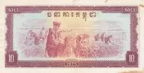 Cambodge 10 Riels - Militaires - Champs - 1975 - P.22