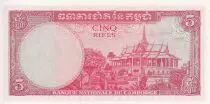 Cambodge 5 Riels - Monument - Temple - ND (1972) - P.10c