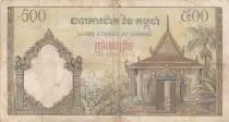 Cambodge 500 Riels - ND1972 - Agriculteur, temple - Bloc 146