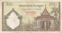 Cambodge 500 Riels - ND1972 - Agriculteur, temple - Bloc 232