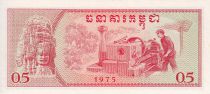 Cambodia 0.5 Riels (5 kak) - Soldiers - 1975 - P.19a