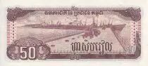 Cambodia 50 Riels - Coat of arms - Harbor - 1992 - UNC - P.35