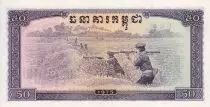 Cambogia 50 Riels - Agriculture - Soldiers - 1975 - P.23