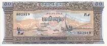 Camboya 50 Riels - Fishermans - Angkor - 1956 - UNC - P.7d