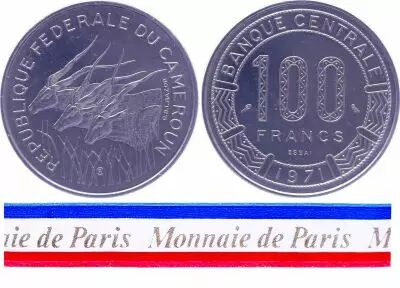 Cameroon 100 Francs - 1971 - Test strike