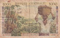 Cameroon 1000 Francs - Cacao - Coffee - 1962 - Serial J.14 - P.12B