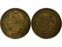 Cameroun 2 Francs, Mandat Fran&ccedil;ais - 1924 Paris