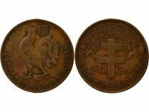 Cameroun 50 Centimes, Mandat Fran&ccedil;ais, France Libre - 1943 Pr&eacute;toria