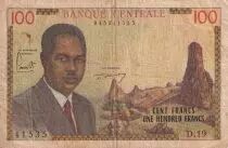 Camer�n 100 Francs - Pdt Ahidjo - Boats - 1962 - Serial D.19 - P.10