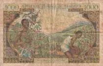 Camer&uacute;n 1000 Francs - Cacao - Coffee - 1962 - Serial J.14 - P.12B