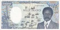 Camer�n 1000 Francs Map of CAS (completed) - 1986 - Serial K.03 - VF to XF - P.10a