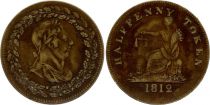 Canada 1/2 penny , George III, Britannia -  1812