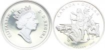Canada 1 Dollar,  Elisabeth II -  300ème anniversaire de péripéties de Henry Kelsey - 1990 - Argent - Frappe BE