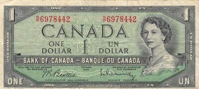Canada 1 Dollar - Elisabeth II - 1954 - P.75b