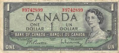 Canada 1 Dollar - Elisabeth II - 1954 - P.75b