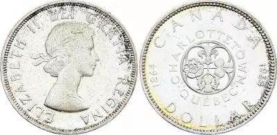 Canada 1 Dollar,  Elisabeth II - 1964