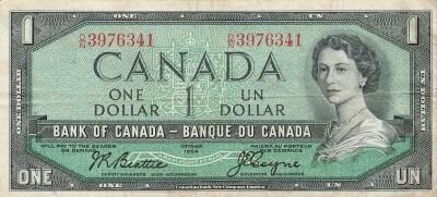 Canada 1 Dollar - Elizabeth II - 1954 - P.75a