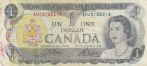 Canada 1 Dollar - Elizabeth II - Ottawa River - Serial AMJ - 1973