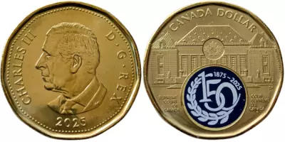 Canada 1 Dollar Supreme Currency - 2025 - colored