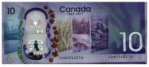 Canada 10 Dollars - 150 years of Canada - Polymer - 2017 - P.112