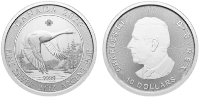 Canada 10 Dollars - 2 Oz - Goose - 2025 - Silver