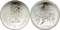 Canada 10 Dollars, JO de Montréal 1976 -La Crosse (JO) - 1974