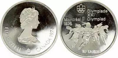 Canada 10 Dollars, JO de Montr�al 1976 -La Crosse (JO) - 1974 PROOF